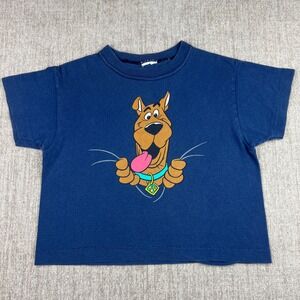 Vintage 90s Scooby Doo T Shirt Navy Blue Cartoon Graphic Tee Single Stitch